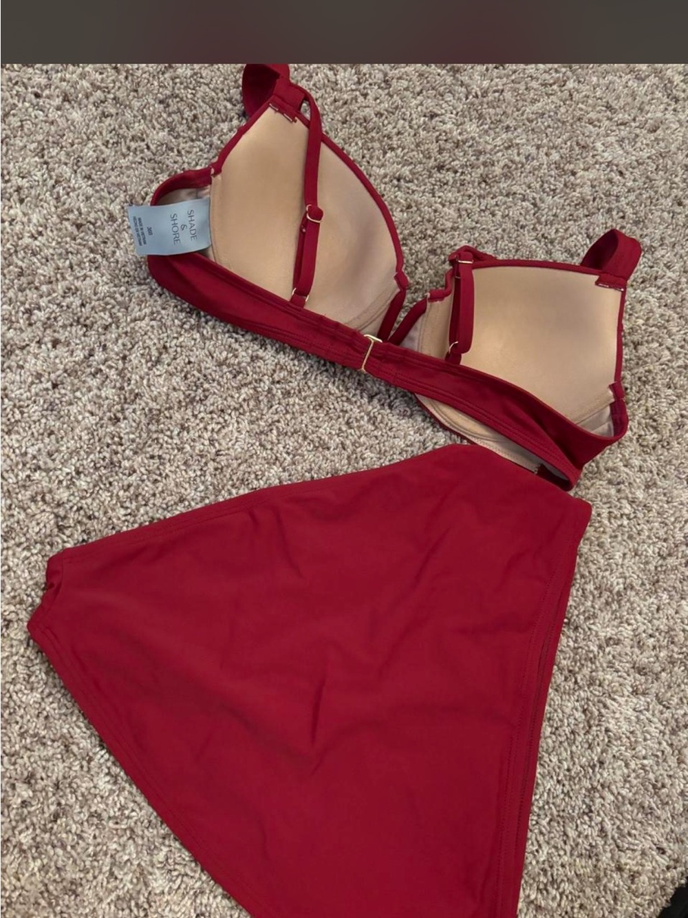 Shade & Shore Deep Red Bikini Set - Picture 2 of 5